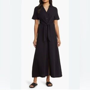 Women’s Caslon Black Maxi Shirt Dress, size Medium.